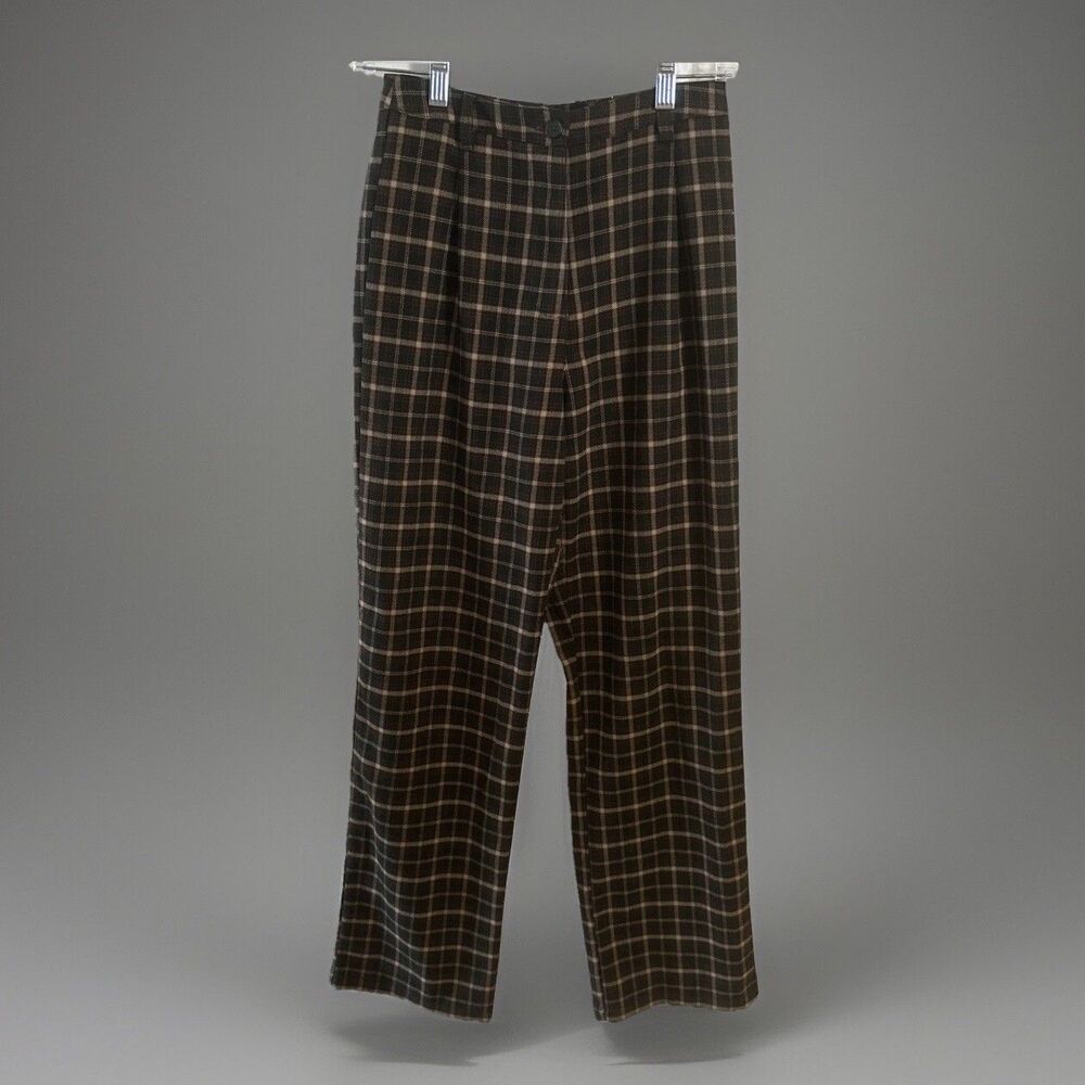 Brandy Melville Women’s 25 Waist 30 Inseam High Rise Gingham Plaid Preppy Pant‎
